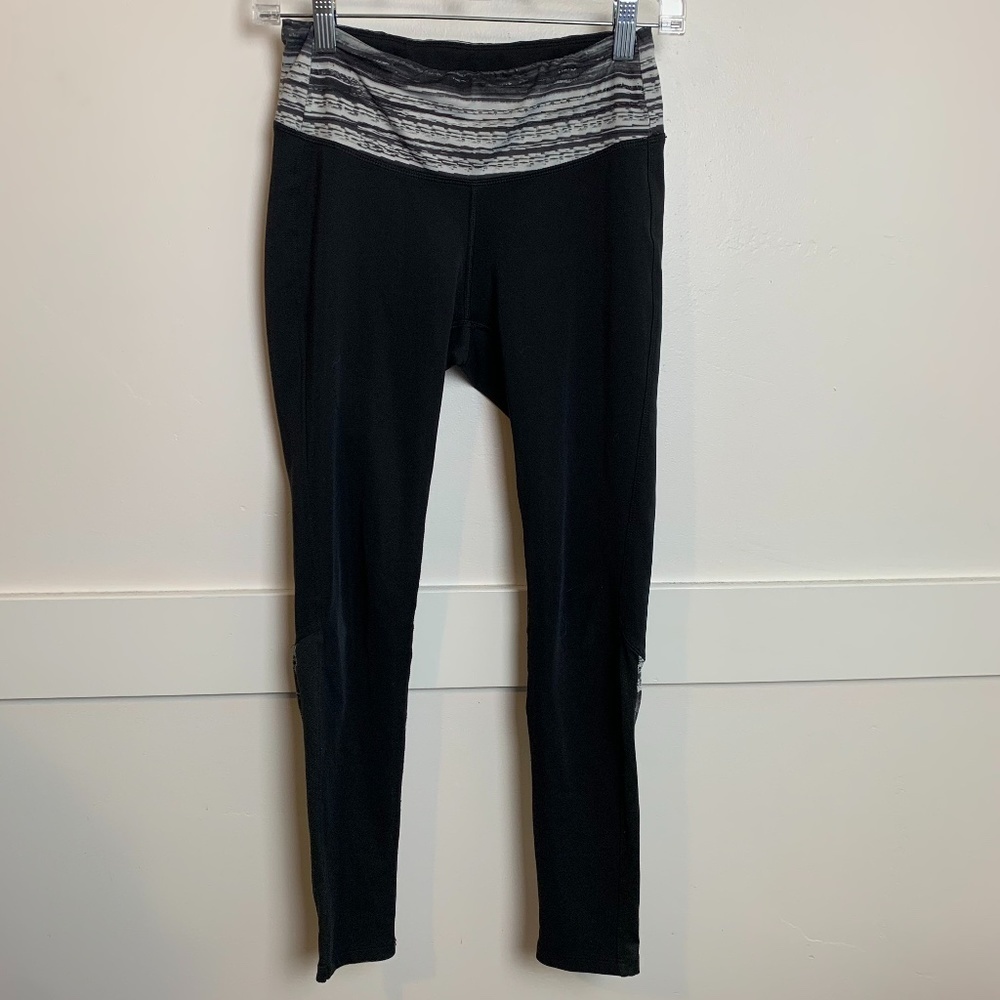 New Balance Dry Black & Gray Cropped Leggings